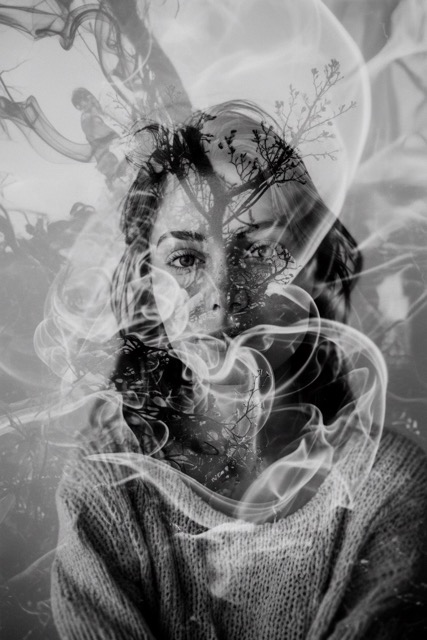 Surreal Double Exposure Portrait